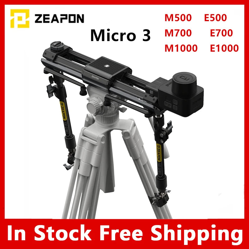 ZEAPON Micro 3 E500 E700 E1000 M500 M700 M1000 Motorized Slider DSLR Camera Video Double Distance Portable Slider PS-E1 PD-E1 [PHO]