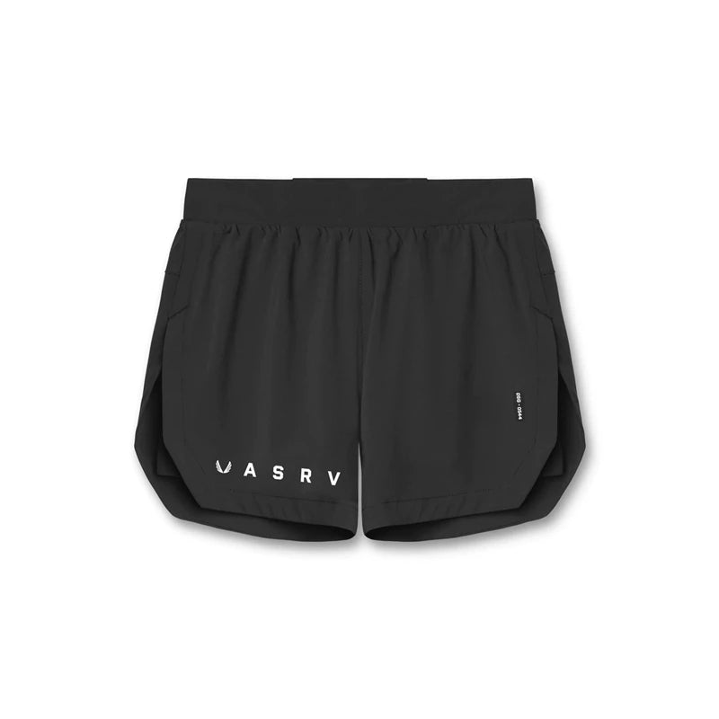 Men's 2-in-1 Summer Running Shorts Breathable Quick-Dry Basketball Training Shorts Men Gym Fitness Exercise Short Pants [MEN]