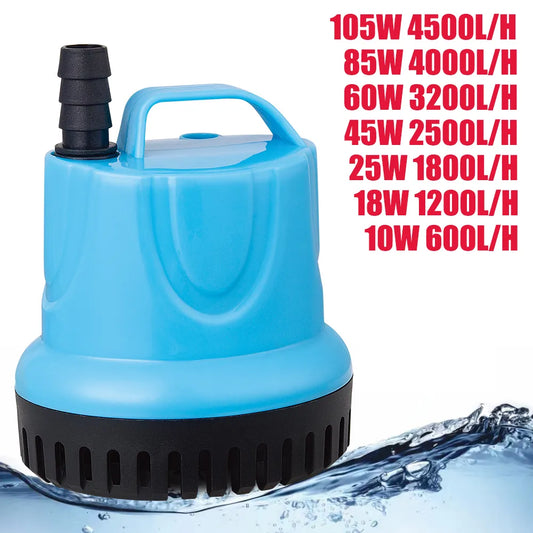 10/18/25/45/60/85/105W 600-4500L/H Submersible Water Pump 220V Aquarium Fish Pond Tank Spout Marin Temperature Control Clean [PUM]