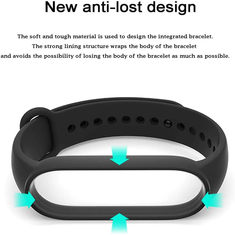 Strap For Xiaomi Mi Band 7 6 5 Bracelet Sport Silicone Wristband belt Replacement Smartwatch Xiao Mi Band 3 4 5 6 Strap [SWH]