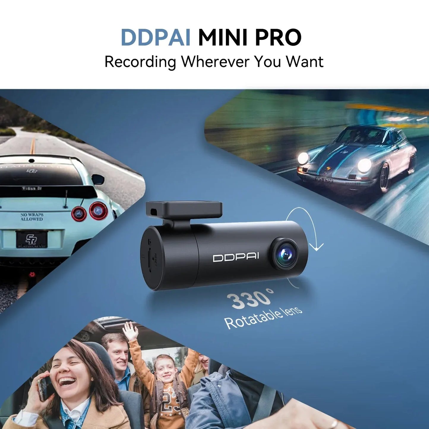 DDPAI Dash Cam Mini Pro 1296P Ultra HD Vehicle Wifi Smart Connect Car Camera [CAR]