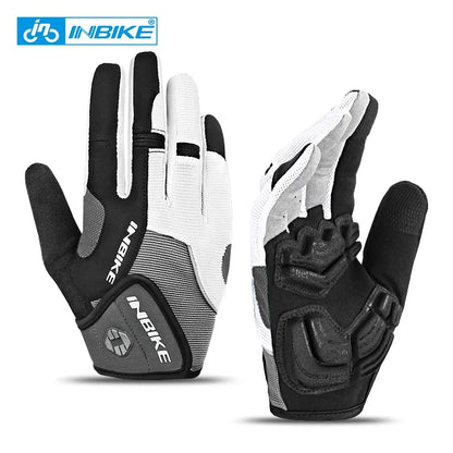 INBIKE Cycling Riding Gloves Full Finger with Gel Padded Road Bike Gloves for Men Women MTB Bicycle Gloves Man Bike Accesssories [SPT]