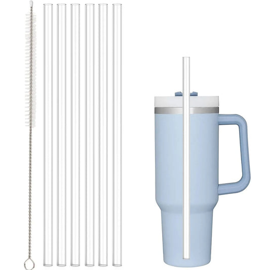 Replacement Straw Compatible with Stanley 20 oz 30 oz 40 oz Cup Tumbler, 6 Pack Reusable Straws with Cleaning Brush [MUG]