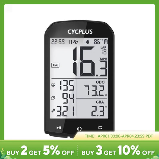 GPS Bike Computer Wireless CYCPLUS M1 Waterproof Speedometer Odometer ANT+ Bluetooth5.0 Cycling Bicycle Accessories [CYC]