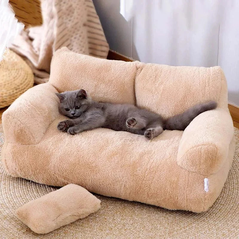 Luxury Cat Bed Sofa Winter Warm Cat Nest Pet Bed for Small Medium Dogs Cats Comfortable Plush Puppy Bed Pet Supplies [PET]