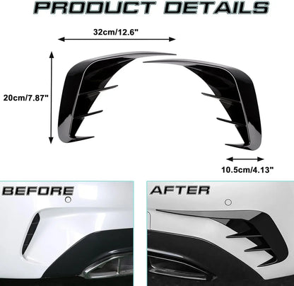 Car Rear Bumper Lip Spoiler For BMW 3 Series G20 M-Sport 320e 330e 318i 320i 325i 330i 340i 2019-2022 Air Vent Outlet Cover Trim [BDK]