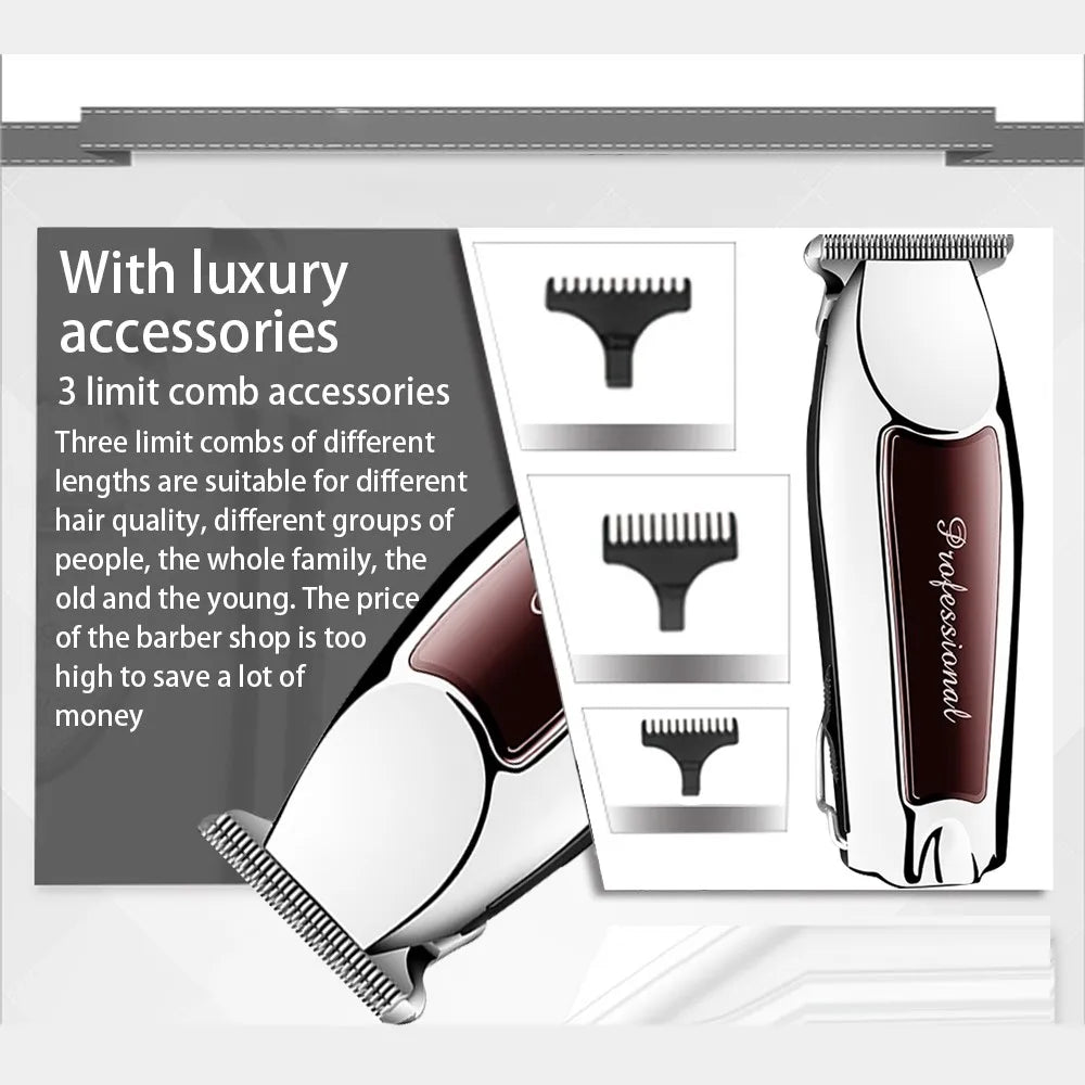 Rechargeable cordless hair trimmer for men grooming professional electric hair clipper beard hair cutting machine edge [HAI]