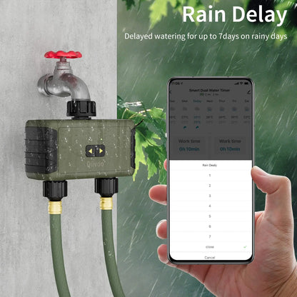 Diivoo 1/2/3 Zone Garden Watering Timer Wifi Automatic Drip Irrigation Controller Water Valve Garden Automatic Watering System [GAR]