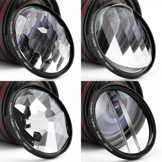 Camera Prism Filter Split Kaleidoscope 52mm 55mm 58mm 67mm 72mm 77mm Photography Accessories mcuv ND CPL Star Glass mobile phone [PHO]