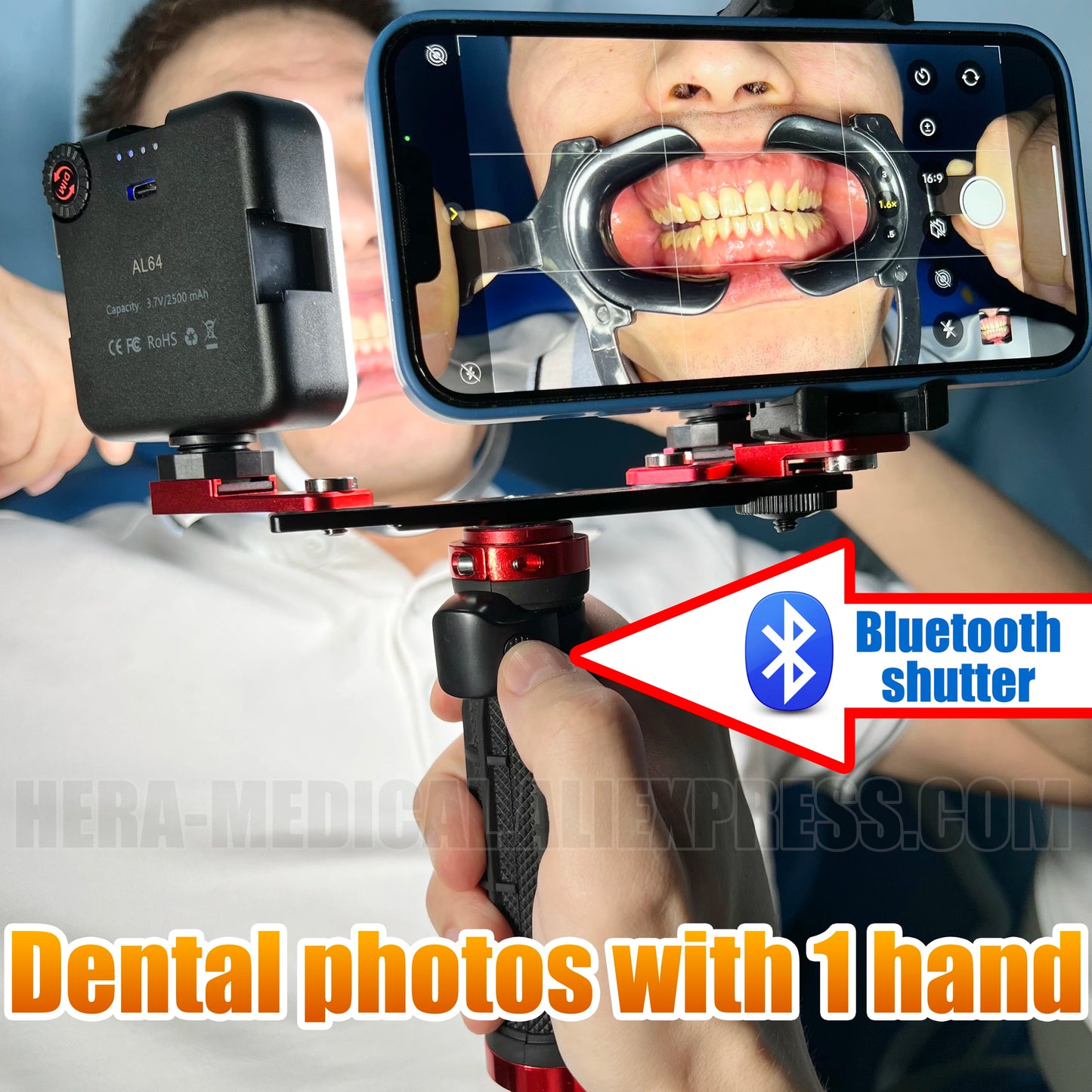 Bluetooth Dental Flash Light Photography Equipment Dentistry LED Oral Filling Light for Dentist Lighting Dental Photo Fill light [PHO]