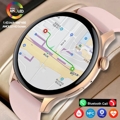 True AMOLED Smart Watch Ladies Screen Always Show Time 466*466 HD Health Tracker Voice Calling Smartwatch Women For Xiaomi [SWH]