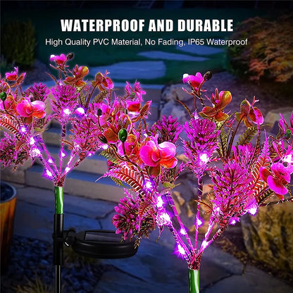 1pc Solar Light Outdoor Garden Decorative Solar Powered Phalaenopsis Flower Light Waterproof IP65 Gardening Gifts for Women [SLG]