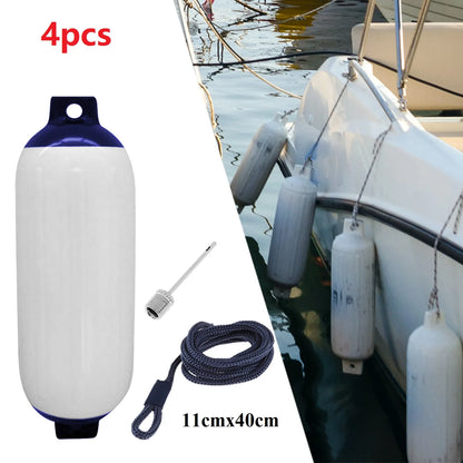 4/3/2/1 Pcs Boat Inflatable Bumper Marine for fender Boat Yacht Anchor Use to Bass Boats Sport Inflatable Boat Fender 11cmx40cm [MRN]