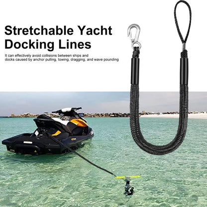 Boat Bungee Dock Lines Cords Docking Rope For Kayak Watercraft SeaDoos Jet Ski Pontoon Canoe Power Boat Mooring Rope Accessories [MRN]