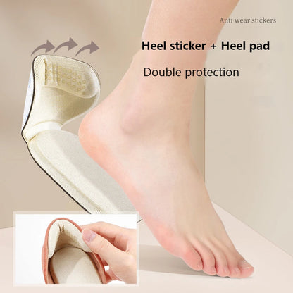 T Shape Sponge Heel Stickers Shoe Cushion Heel Protector for Shoes High Heels Inserts Heel Pads Shoe Adjuster Women Half Insoles [SHO]