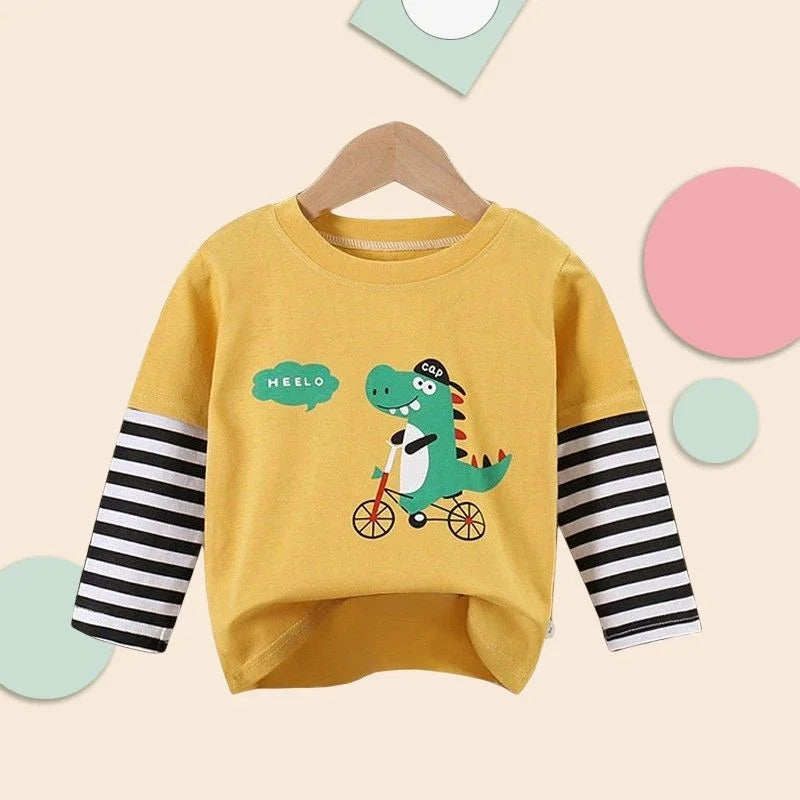 Children's Clothing Boys Girls T-Shirt kids clothes Cartoon Tops Long Sleeve Baby Clothing Autumn Winter Cotton Print Sweatshirt [TSH]