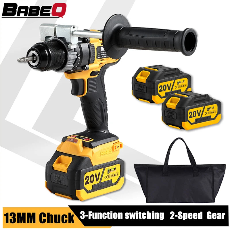 13mm Brushless Electric Impact Drill 3 in 1 Electric Cordless Screwdriver 180N.M Torque For Makita18-21V Battery Power Tools [PTO]