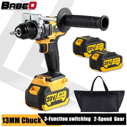 13mm Brushless Electric Impact Drill 3 in 1 Electric Cordless Screwdriver 180N.M Torque For Makita18-21V Battery Power Tools [PTO]