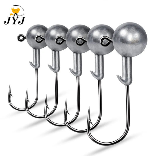 JYJ 1g 2g 3g 4g 5g 10g 20g 22g 25g 28g crank Jig head hook fishing hook head Jig lure hard bait soft worm jig hook for fishing [SPT]