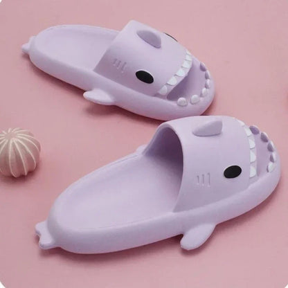 2024 New Summer Shark Slippers Women Slides Men Bathroom Flip Flops Home Anti-Skid Flat Shoes Outdoor Children's Funny Sandals [SHO]