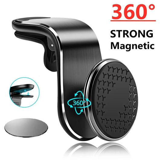 Magnetic Car Phone Holder Stand Air Vent Magnet Car Mount GPS Smartphone Mobile Support In Car Bracket for iPhone Samsung Xiaomi [PHH]