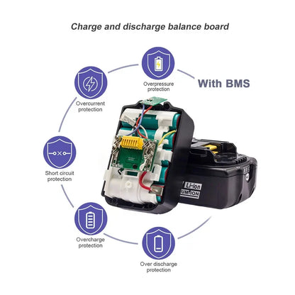 18V 5.0Ah Makita Original With LED lithium ion replacement LXT BL1860B BL1860 BL1850 Makita rechargeable power tool battery 5000 [BAT]