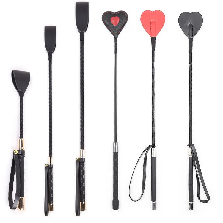 Leather Cosplay Bondage Whip Crop Spanking Horse Riding Flogger Flapper Cane BDSM Sex Toys For Couples [ADL]