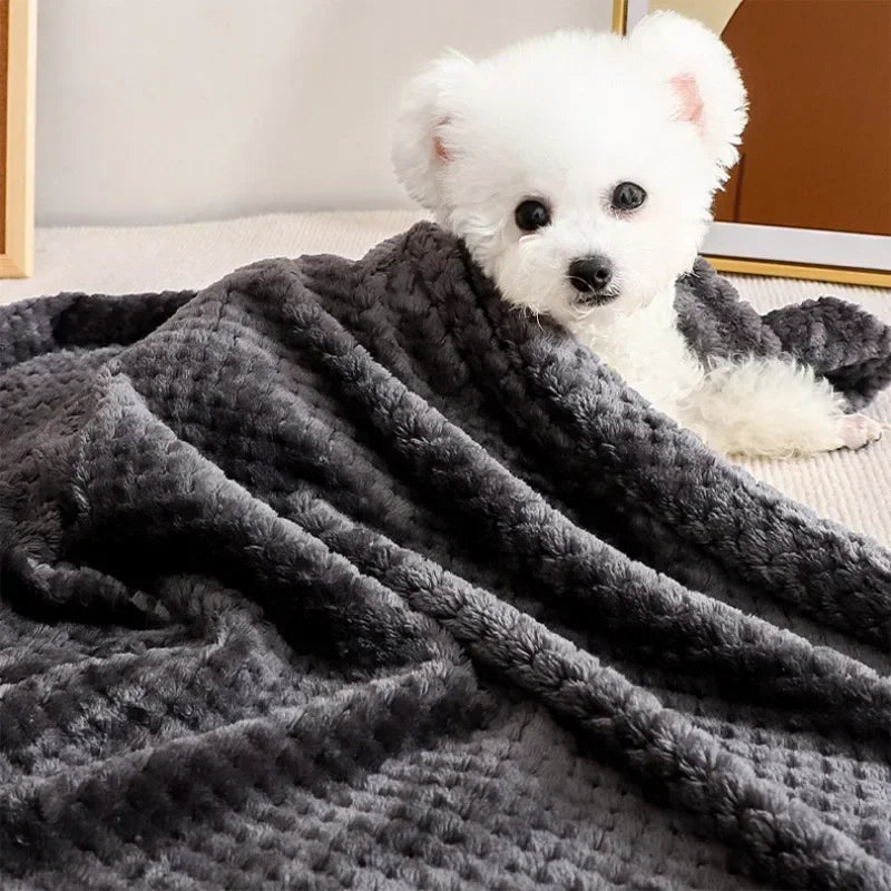 Fluffy Soft Blankets Dog Blanket Winter Warm Dog Cover Pet Bed for Dogs Comfortable Cat and Dog Cushion Blanket Pet Products [PET]