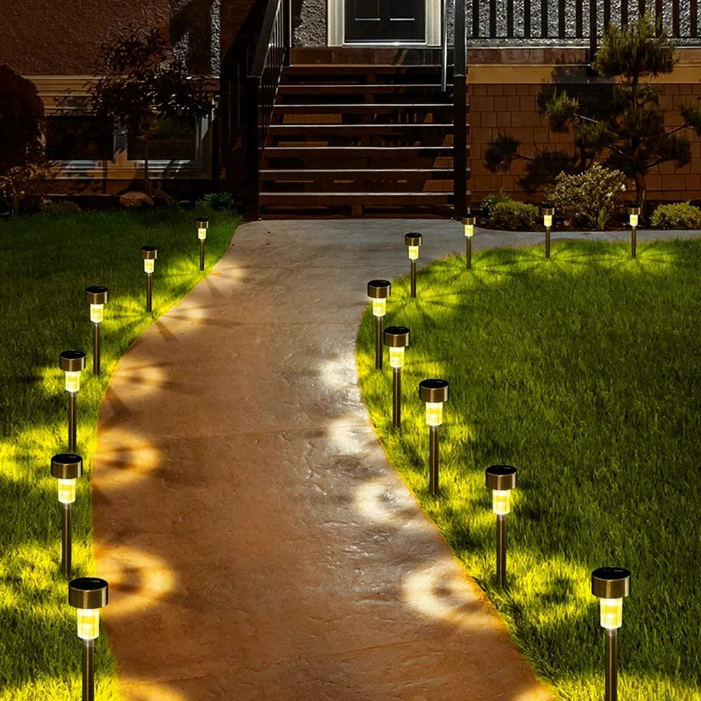 Outdoor Solar Lights Garden Lights Solar Powered Lamp Lantern Waterproof Landscape Lighting Pathway Yard Lawn Garden Decoration [SLG]