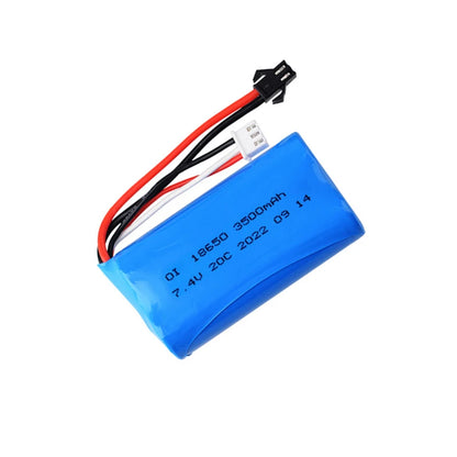 7.4V 3500mAh 18650 li-ion Battery an Charger for WPL MN99S D90 U12A S033g Q1 H101 D12 C24-1 C24 Rc Boats Cars Tanks Drones Parts [BAT]