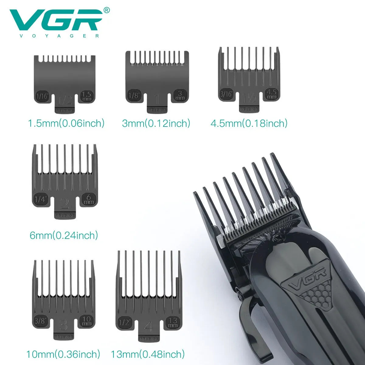 VGR Hair Clipper Professional Hair Cutting Machine Hair Trimmer Adjustable Cordless Rechargeable V 282 [HAI]