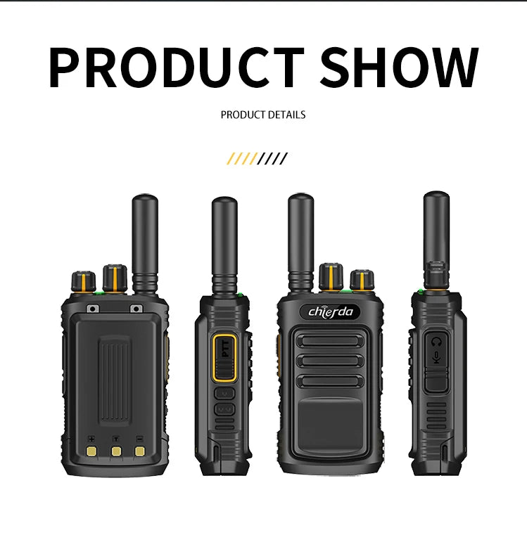 Chierda CD11  Mini Walkie Talkie Rechargeable Walkie-Talkies 1 or 2 Pcs PTT 5-8KM Long Range Portable Two-way Radio For Hunting [TEL]