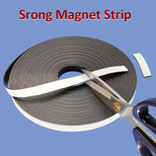 Strong Flexible Magnet Strip Self Adhesive Magnetic Tape Rubber Magnet Tape Lenght 39.37inch [MAG]