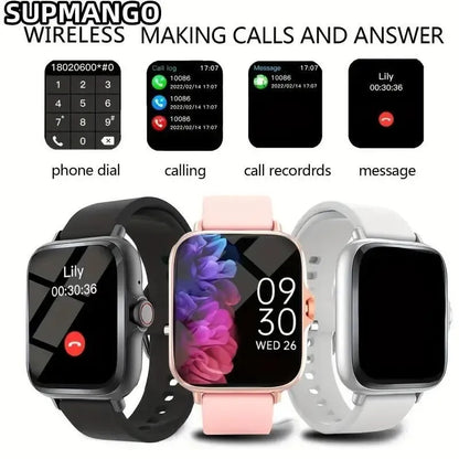 T166X Smart Watch Men and Women Fitness Sports Watch Real Pedometer Full Touch Screen Bluetooth Call Digital Smart Watch [SWH]