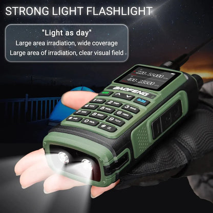Baofeng UV 17 Pro Wireless Copy Frequency Walkie Talkie 16 KM Long Range Flashlight Type-C Charger Ham Radio UV 17 Pro L K5 5R [TEL]