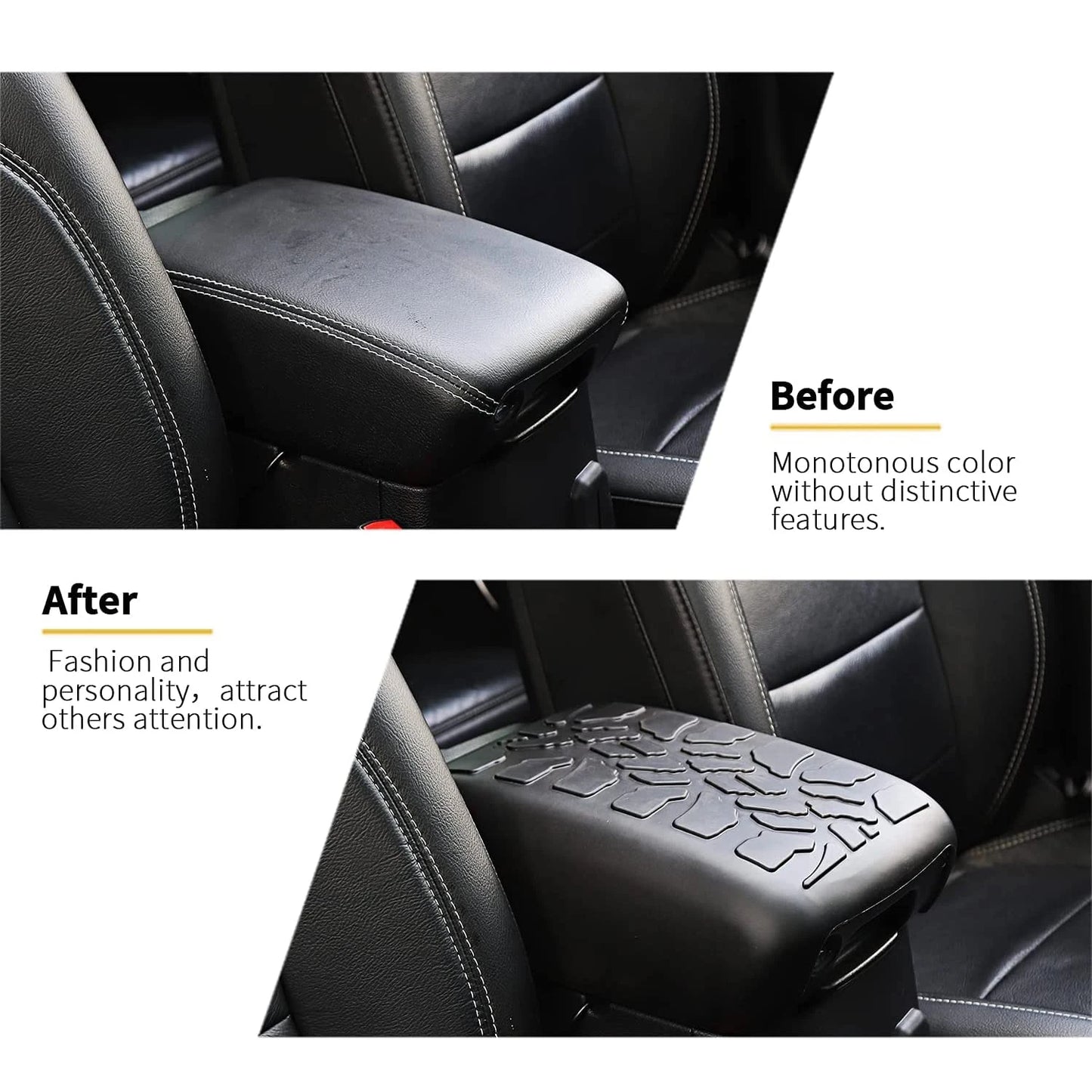 Center Console Armrest Box Cover Waterproof Rubber Protector Pet Pad  For Jeep Wrangler TJ 2000-2006 JL Gladiator JT  2018-2023 [PET]