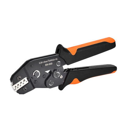 SN-58B 2.8/4.8/6.3 Spring Plug Crimping Plier Hand Tool Female Male Wire Connector Terminal Electrical Insulated Assortment Kit [TOL]