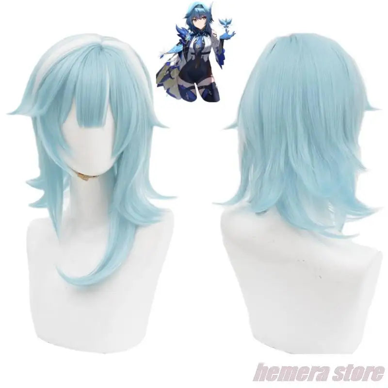 Anime Game Genshin Impact Eula Lawrence Cosplay Costume Wig Shoes Mondstadt Knights Of Favonius Sexy Woman Uniform Halloween Suit [COS]