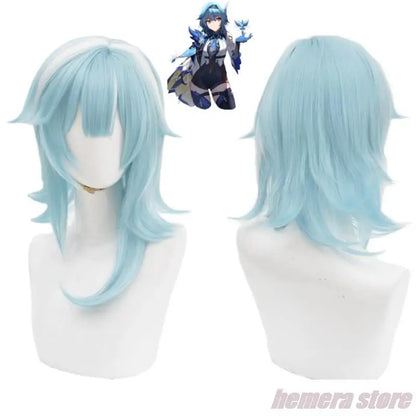 Anime Game Genshin Impact Eula Lawrence Cosplay Costume Wig Shoes Mondstadt Knights Of Favonius Sexy Woman Uniform Halloween Suit [COS]