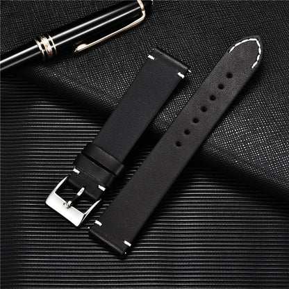 Quick Release Leather Watchbands 18mm 20mm 22mm 24mm Casual Belt Smart Watch Strap Soft Matte Bracelet Wrist Watch Band [SWH]