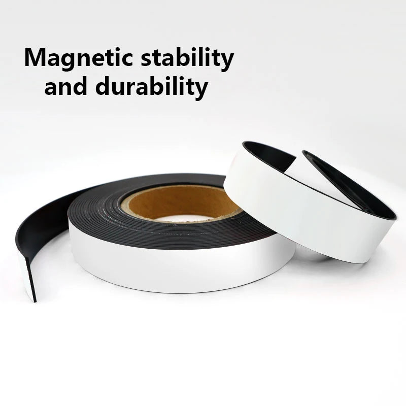 Strong Flexible Magnet Strip Self Adhesive Magnetic Tape Rubber Magnet Tape Lenght 39.37inch [MAG]