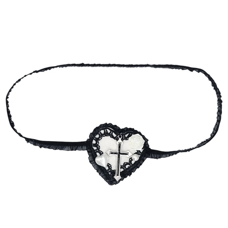 Gothics Eyepatch Lolit Eye Patch Lolit Eye Mask- Heart Eyepatch Single Eye Mask- Patch Cosplays Eyepatch Goths Eye mask- [COS]