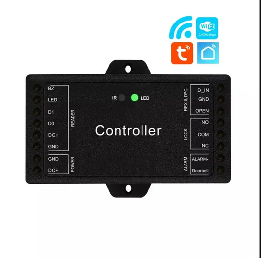 DC 12V Tuya Wifi Remote Control Sboard Mini Size Single Door Access Control Board controller Wiegand 26~44 bits Input 1000 User [SEC]