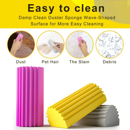 Damp Clean Duster Sponge Polishing Multi-purpose Cleaning Sponge Car Detailing Tools Auto Accessories Waxing Foam Car Wash Brush [CAR] [DTL]