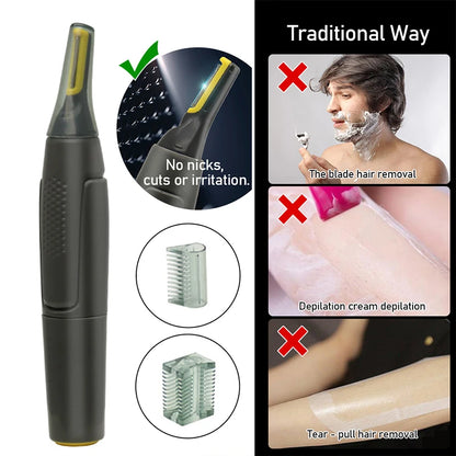 Ultra thin Precision Trimmer Electric Nose hair trimmer Mini Portable Ear Trimmer for Men Nose Hair Shaver Waterproof Safe Clean [HAI]