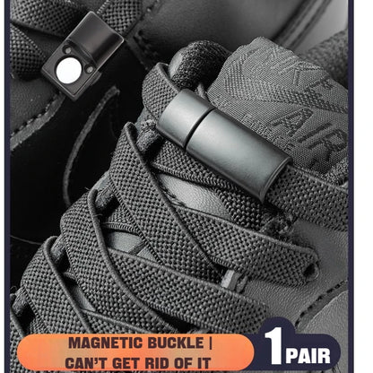 1Pair Magnetic Lock Shoelaces without ties Flat Elastic Laces Sneakers Boots No Tie Shoelace Rubber Bands for Shoes Accessories [SHO]