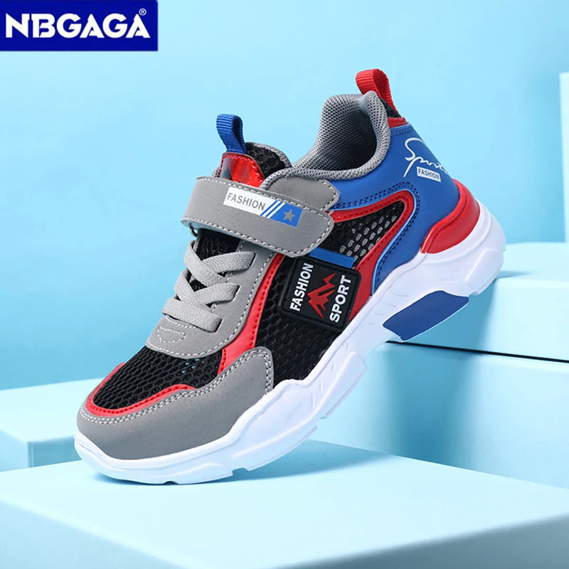 Summer Single Net Breathable Boys Sport Shoes Children Sneakers Rubber Leisure Trainers Casual Kids Sneakers [SHO]