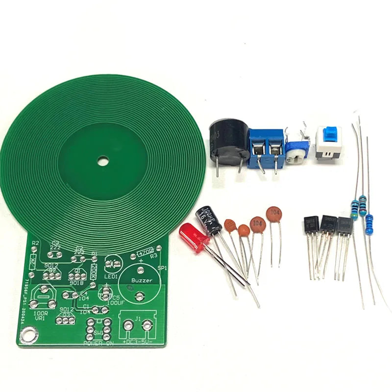 Metal Detector Kit Electronic Kit JS-60 MDS-60 DIY Kit DC 3V-5V 60mm Non-contact Sensor Board Module DIY Electronic Part Metal D [MTL]