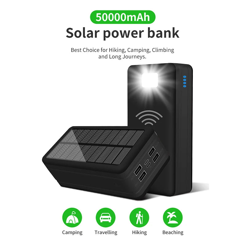 Xiaomi Solar Power Bank 100000mAh Solar Charging Mobile Phone Wireless Charging Large Capacity External Battery Fast Charging [SLG]