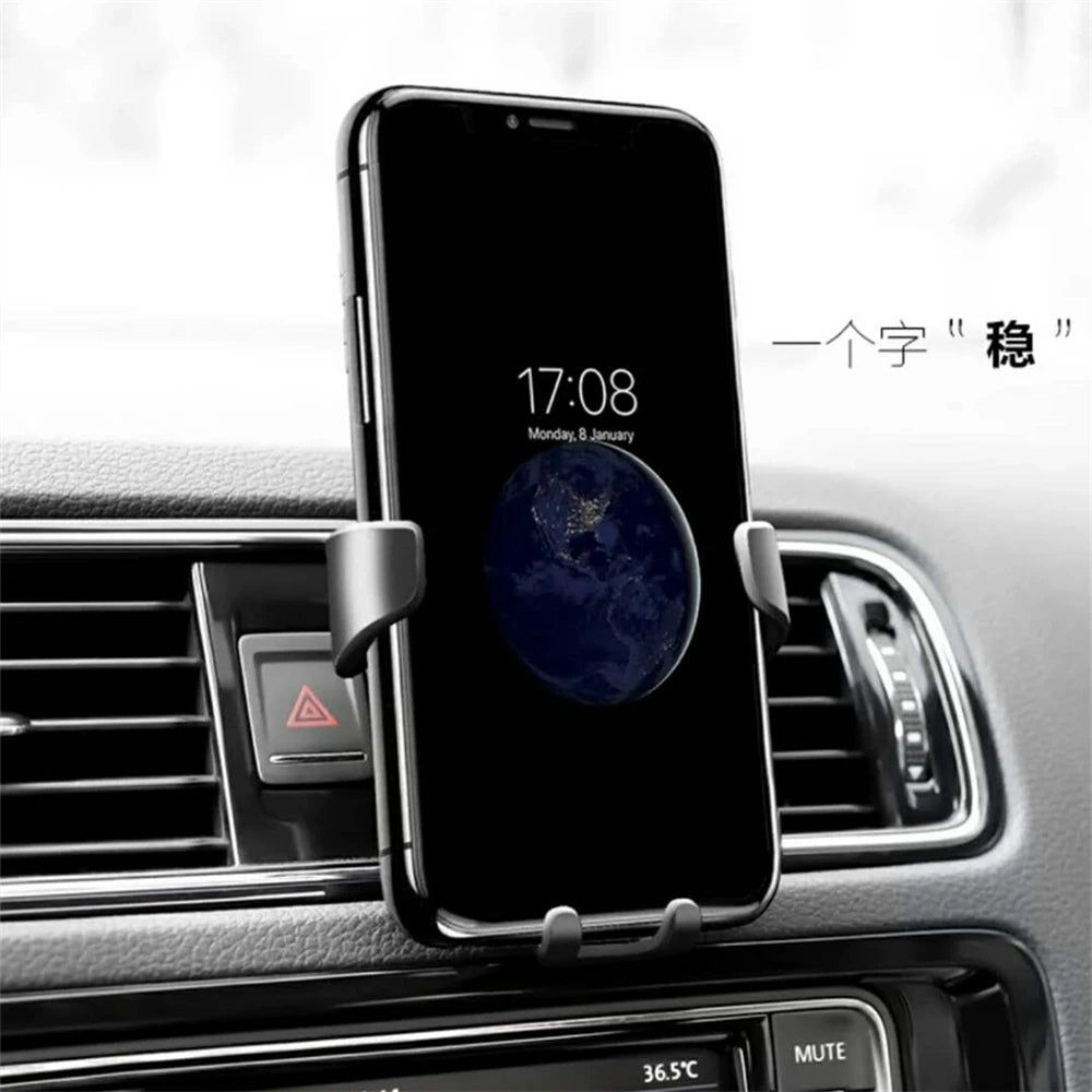 Universal Gravity Auto Phone Holder Car Air Vent Clip Mount Mobile Phone Holder Cell Phone Stand Support For iPhone For Samsung [CAR]